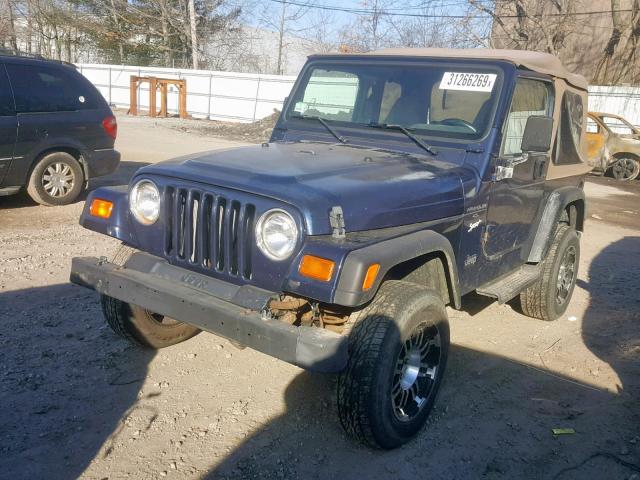 1J4FY19S8VP532697 - 1997 JEEP WRANGLER / BLUE photo 2