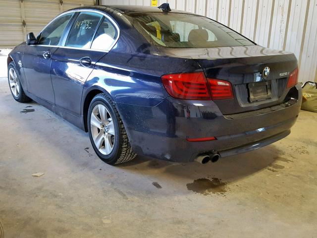 WBAXH5C56CDW06716 - 2012 BMW 528 XI BLUE photo 3