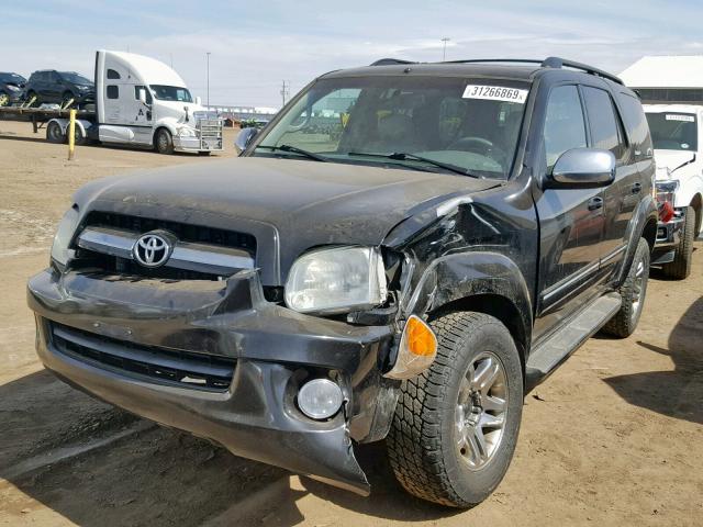 5TDBT48A87S289401 - 2007 TOYOTA SEQUOIA LI BLACK photo 2