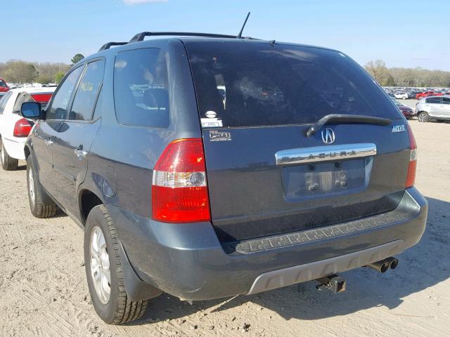 2HNYD18613H543843 - 2003 ACURA MDX TOURIN BLUE photo 3