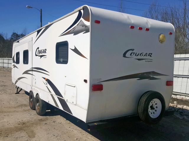 4YDT29F298V501114 - 2008 KEYSTONE COUGAR WHITE photo 3