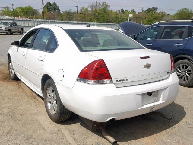 2G1WA5E39E1176380 - 2014 CHEVROLET IMPALA LIM WHITE photo 3