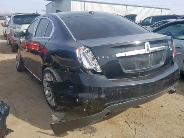 1LNHL9ER8BG614144 - 2011 LINCOLN MKS BLACK photo 3