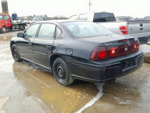 2G1WF55K729353045 - 2002 CHEVROLET IMPALA BLACK photo 3