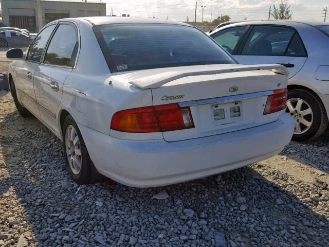 KNAGD126815041245 - 2001 KIA OPTIMA MAG WHITE photo 3