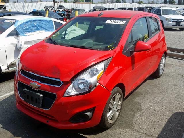 KL8CD6S92DC504160 - 2013 CHEVROLET SPARK 1LT RED photo 2