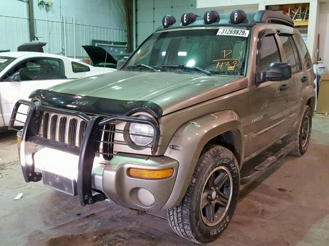 1J4GL38K03W661438 - 2003 JEEP LIBERTY RE GREEN photo 2