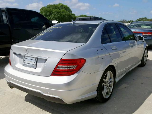 WDDGF4HB0CR213739 - 2012 MERCEDES-BENZ C 250 SILVER photo 4