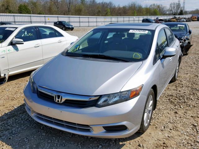 19XFB2F91CE056546 - 2012 HONDA CIVIC EXL SILVER photo 2