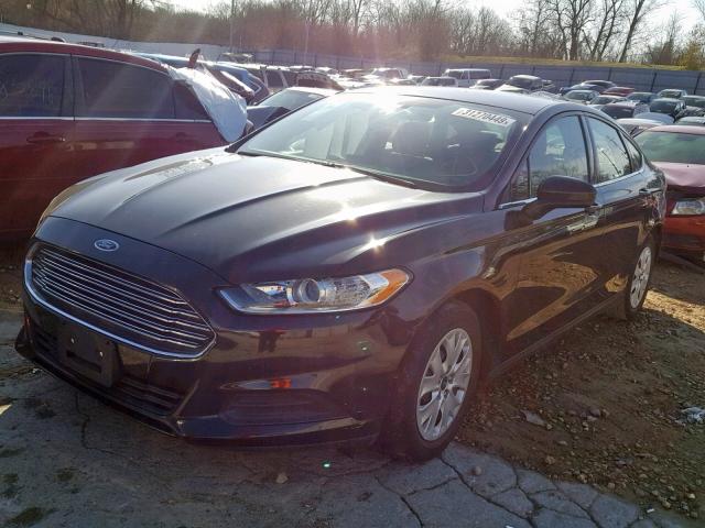 3FA6P0G74DR249387 - 2013 FORD FUSION S BLACK photo 2