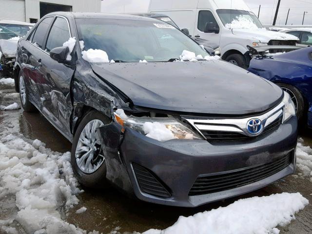 4T1BD1FK3CU027701 - 2012 TOYOTA CAMRY HYBR GRAY photo 1