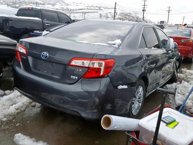 4T1BD1FK3CU027701 - 2012 TOYOTA CAMRY HYBR GRAY photo 4