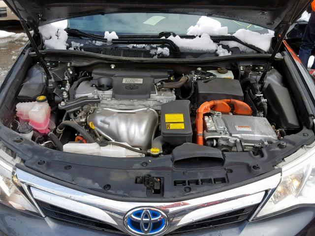 4T1BD1FK3CU027701 - 2012 TOYOTA CAMRY HYBR GRAY photo 7