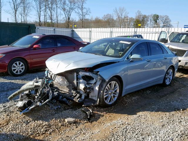 3LN6L2LU8DR824079 - 2013 LINCOLN MKZ HYBRID BLUE photo 2