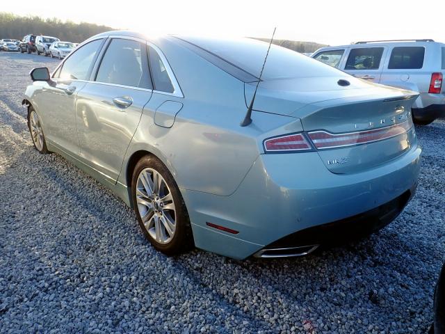 3LN6L2LU8DR824079 - 2013 LINCOLN MKZ HYBRID BLUE photo 3