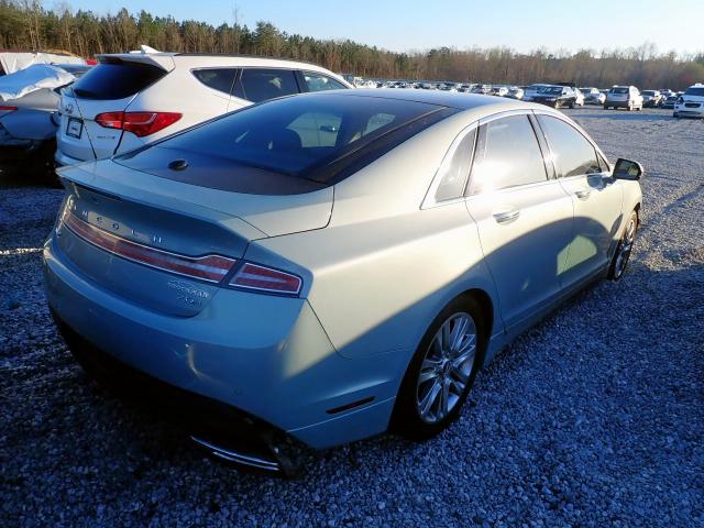 3LN6L2LU8DR824079 - 2013 LINCOLN MKZ HYBRID BLUE photo 4