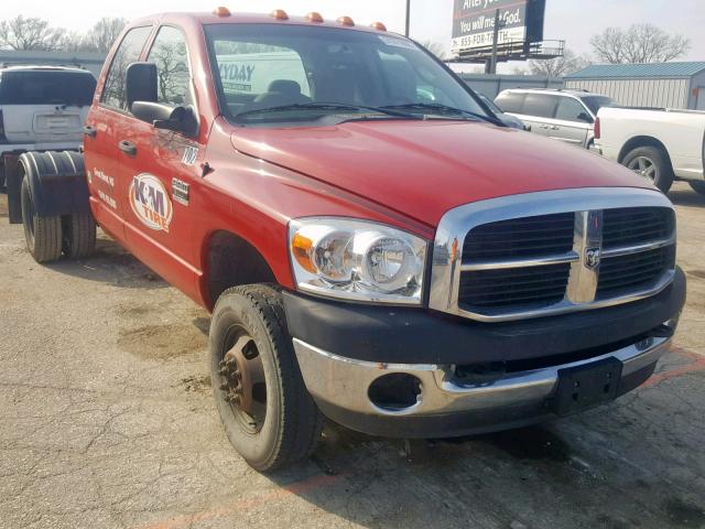 3D6WG48A27G788211 - 2007 DODGE RAM 3500 S RED photo 1