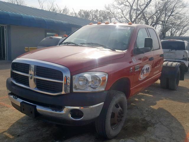 3D6WG48A27G788211 - 2007 DODGE RAM 3500 S RED photo 2