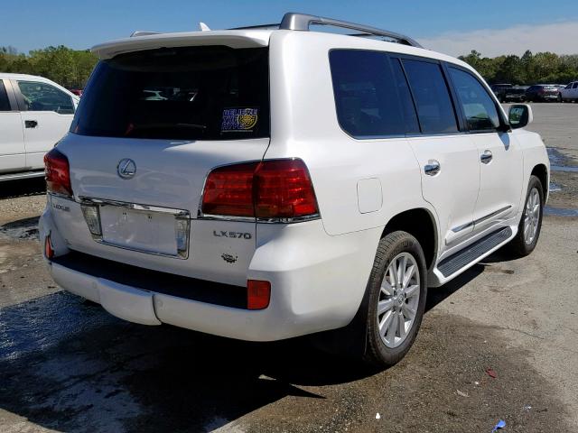 JTJHY00W394020584 - 2009 LEXUS LX 570 WHITE photo 4