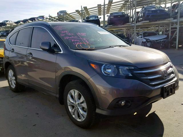 5J6RM4H70EL071896 - 2014 HONDA CR-V EXL GRAY photo 1