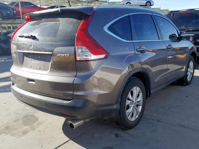 5J6RM4H70EL071896 - 2014 HONDA CR-V EXL GRAY photo 4