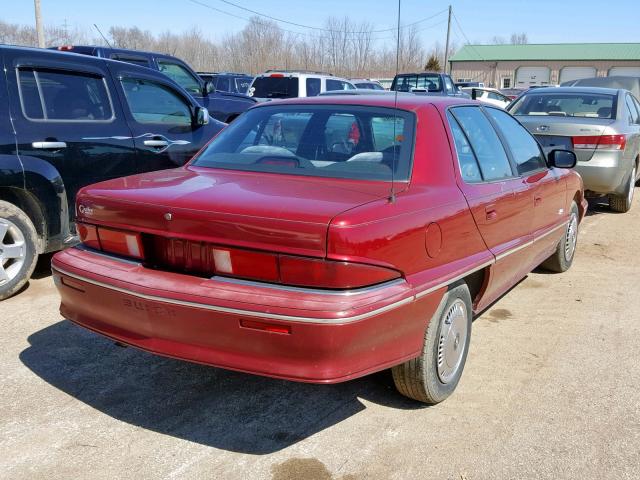 1G4NV54N1PC306493 - 1993 BUICK SKYLARK CU RED photo 4