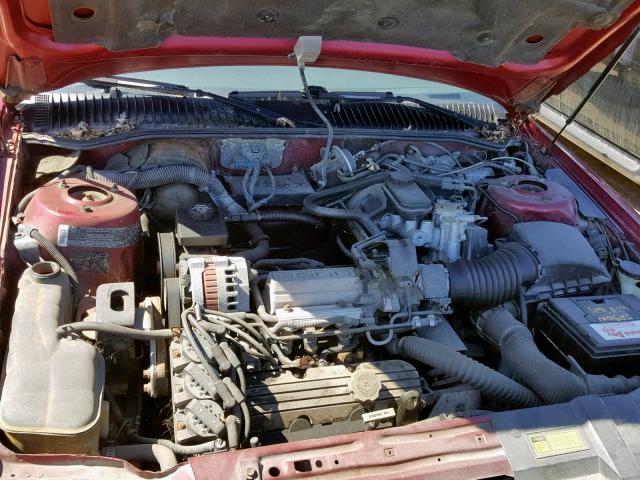 1G4NV54N1PC306493 - 1993 BUICK SKYLARK CU RED photo 7