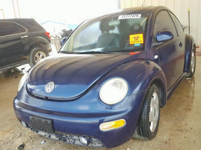 3VWDD21C3YM457188 - 2000 VOLKSWAGEN NEW BEETLE ლურჯი ფოტო 2