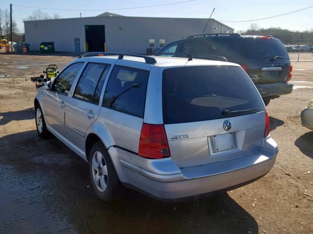 WVWSK61J43W427485 - 2003 VOLKSWAGEN JETTA GLS GRAY photo 3