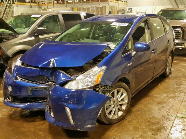 JTDZN3EU1D3207409 - 2013 TOYOTA PRIUS V BLUE photo 2