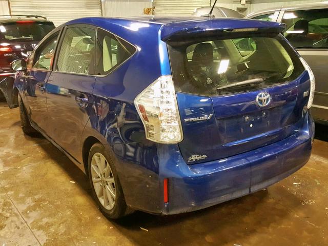 JTDZN3EU1D3207409 - 2013 TOYOTA PRIUS V BLUE photo 3