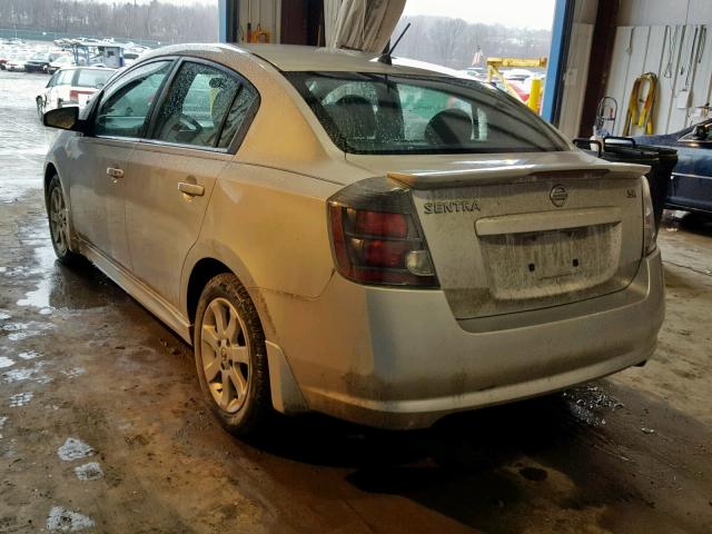 3N1AB6AP2BL637073 - 2011 NISSAN SENTRA 2.0 SILVER photo 3