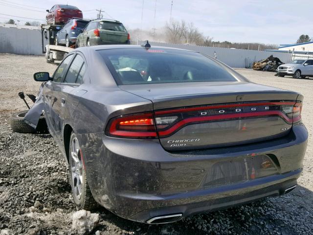 2C3CDXJGXGH298251 - 2016 DODGE CHARGER SX GRAY photo 3