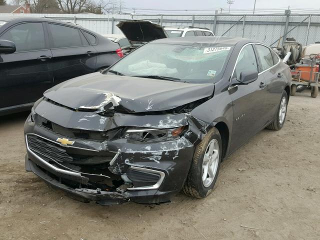 1G1ZB5ST3HF195261 - 2017 CHEVROLET MALIBU LS BLACK photo 2