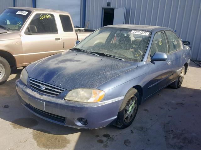 KNAFB121235272831 - 2003 KIA SPECTRA BA BLUE photo 2