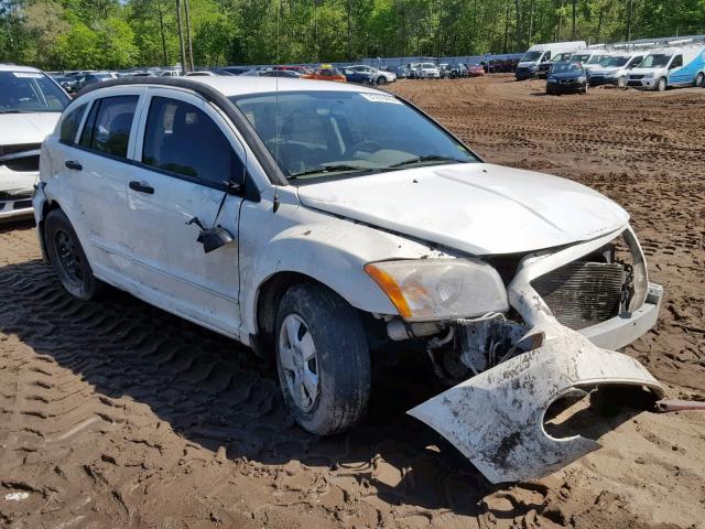 1B3HB28BX7D182549 - 2007 DODGE CALIBER WHITE photo 1