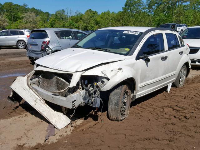 1B3HB28BX7D182549 - 2007 DODGE CALIBER WHITE photo 2