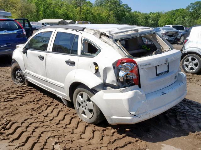 1B3HB28BX7D182549 - 2007 DODGE CALIBER WHITE photo 3