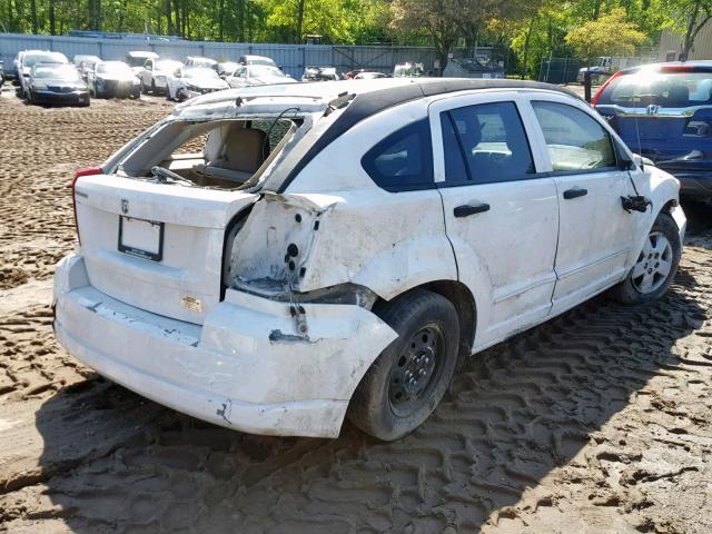 1B3HB28BX7D182549 - 2007 DODGE CALIBER WHITE photo 4