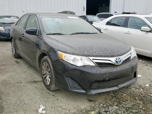 4T1BD1FK4EU139068 - 2014 TOYOTA CAMRY HYBR BLACK photo 1