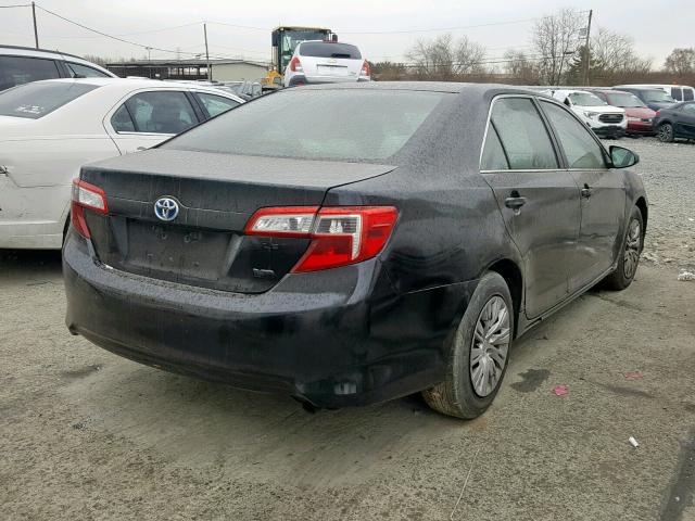 4T1BD1FK4EU139068 - 2014 TOYOTA CAMRY HYBR BLACK photo 4