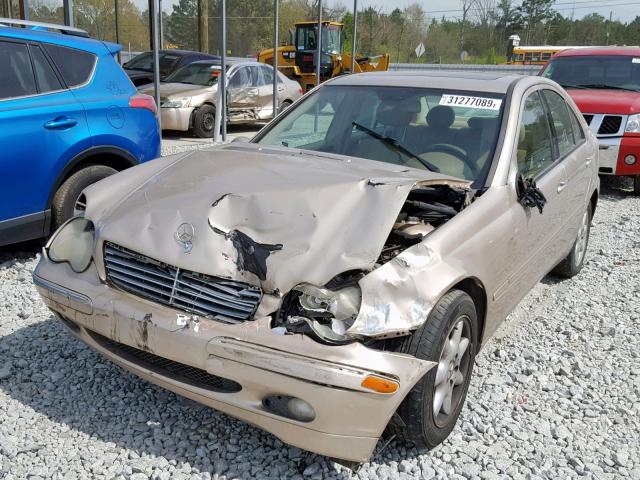 WDBRF81J43F429945 - 2003 MERCEDES-BENZ C 240 4MAT GOLD photo 2