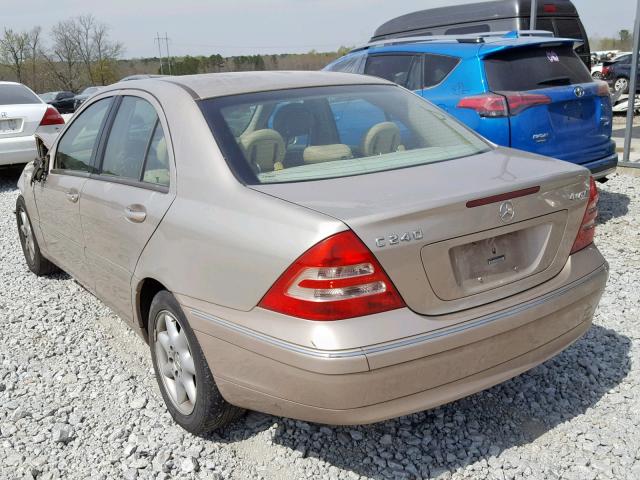 WDBRF81J43F429945 - 2003 MERCEDES-BENZ C 240 4MAT GOLD photo 3