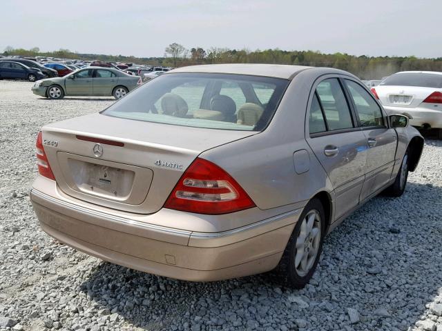 WDBRF81J43F429945 - 2003 MERCEDES-BENZ C 240 4MAT GOLD photo 4