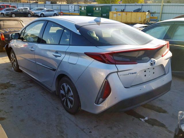 JTDKARFP2J3092615 - 2018 TOYOTA PRIUS PRIM 银色 照片 3