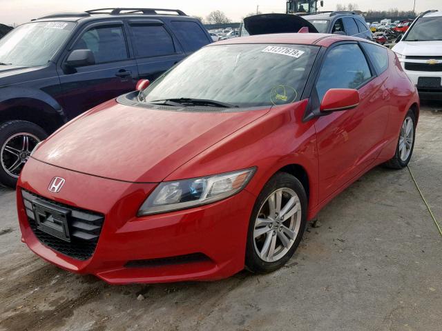 JHMZF1D41BS014410 - 2011 HONDA CR-Z RED photo 2