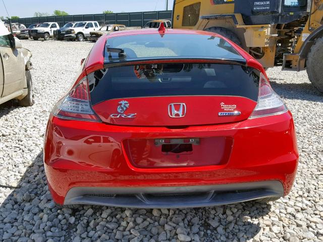 JHMZF1D41BS014410 - 2011 HONDA CR-Z RED photo 9