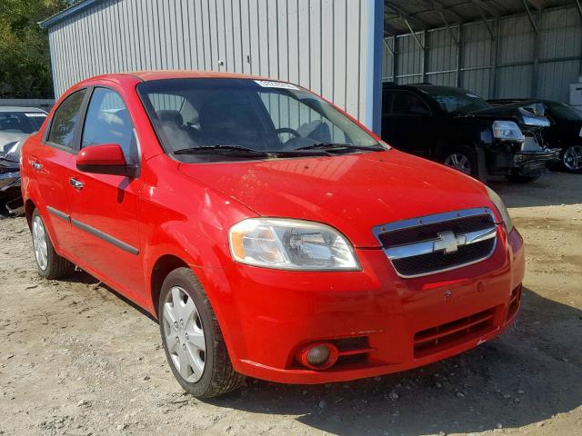 KL1TG5DE6AB046070 - 2010 CHEVROLET AVEO LT RED photo 1