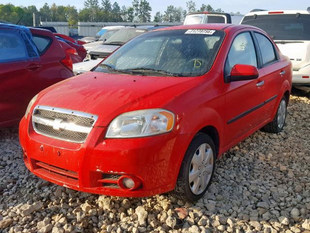 KL1TG5DE6AB046070 - 2010 CHEVROLET AVEO LT RED photo 2