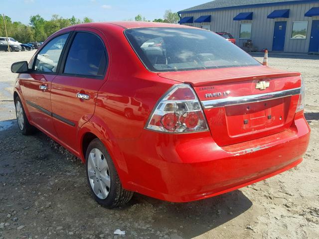 KL1TG5DE6AB046070 - 2010 CHEVROLET AVEO LT RED photo 3